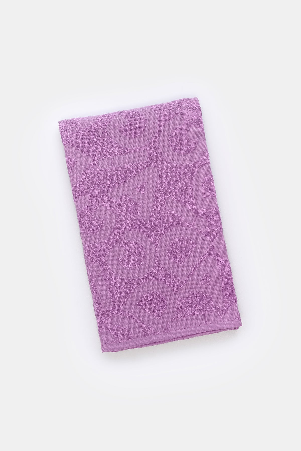 Koyu Lila Dagi Harfli Plaj Havlu