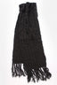 BLACK SCARF BEANIE SET