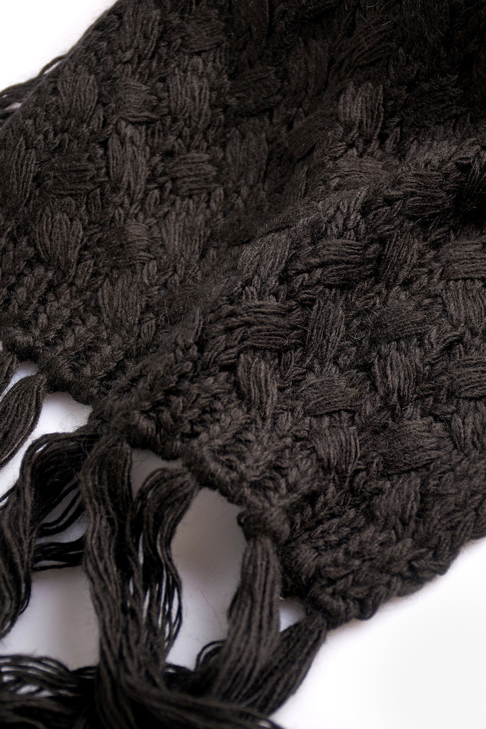 BLACK SCARF BEANIE SET