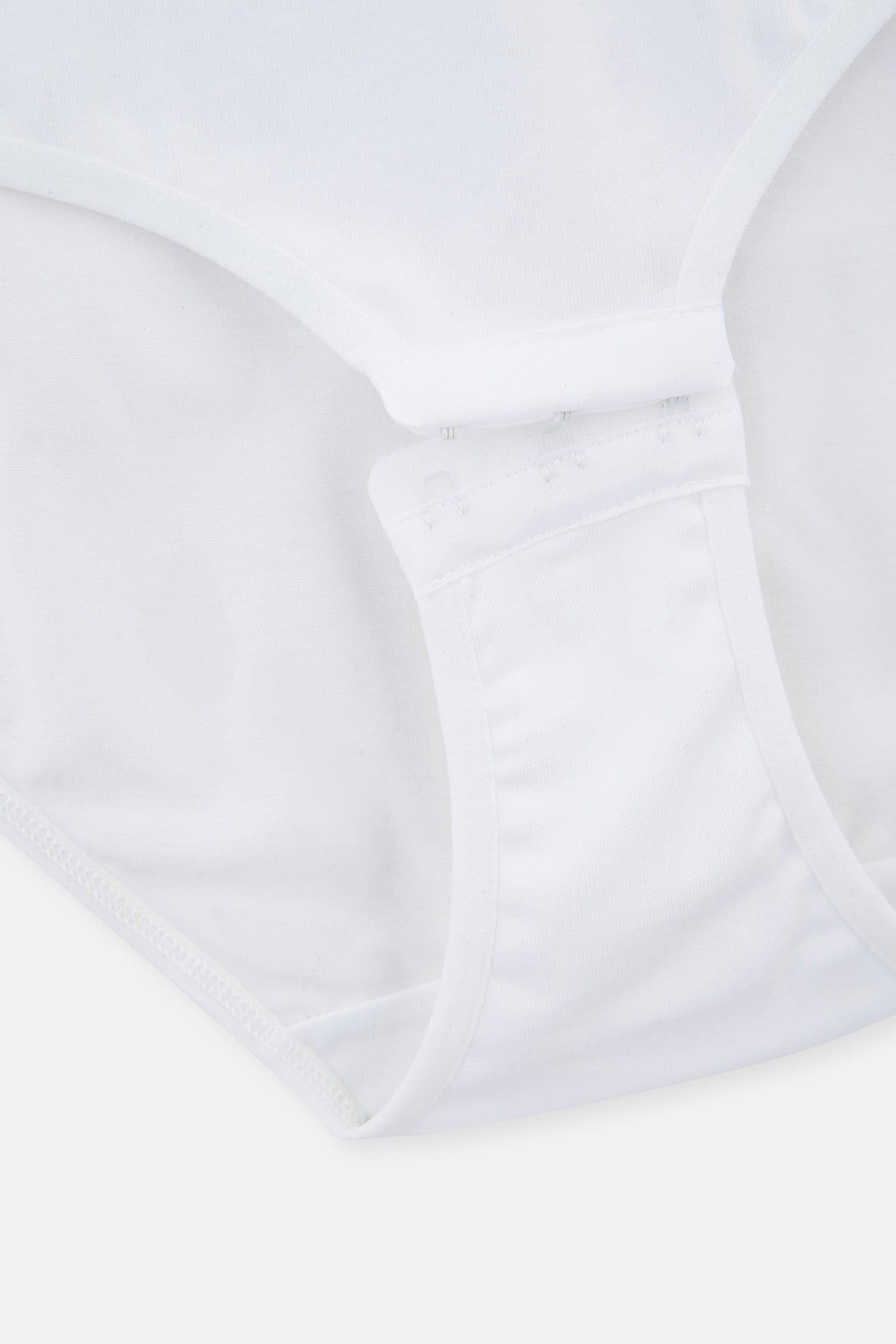 Beyaz Çıtçıtlı Body