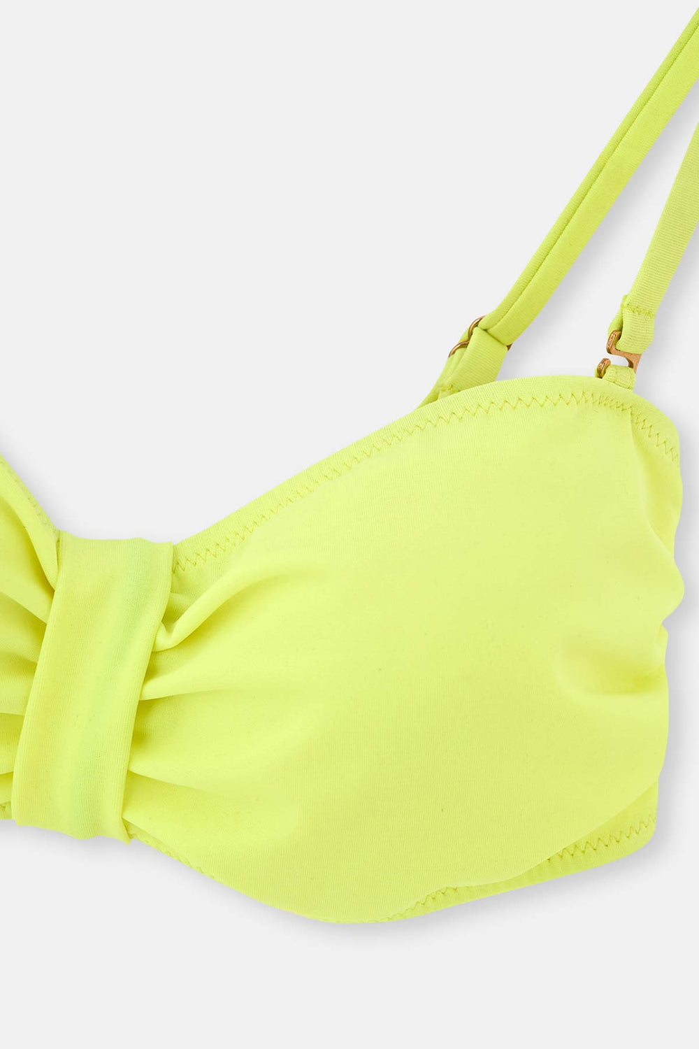 Sarı Luplu Straplez Tek Bikini Üst