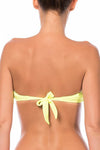 Sarı Luplu Straplez Tek Bikini Üst