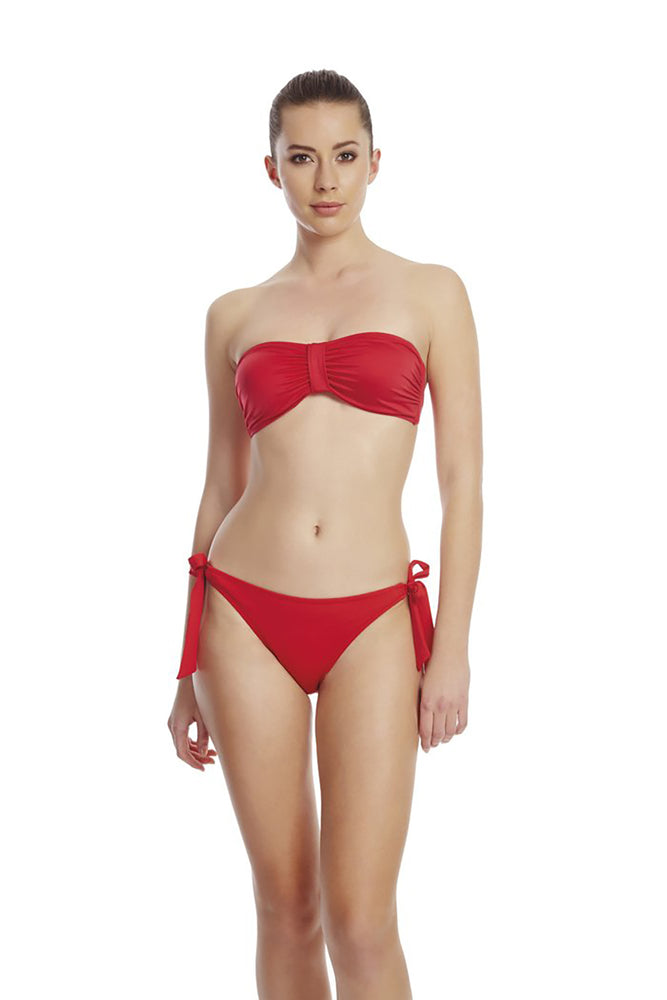 Kırmızı Bağcıklı Tek Bikini Alt