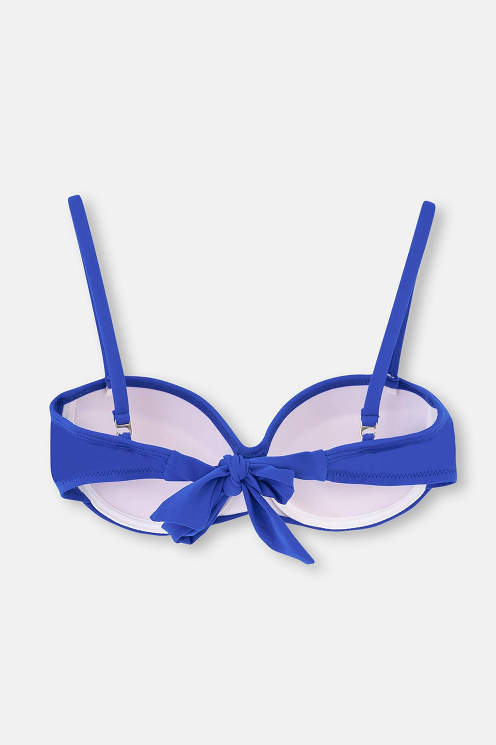 Saks Dolgulu Kaplı Luplu Straplez Tek Bikini Üst