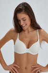 Ekru Irıs Kulaklı Yarı Push Up Sütyen