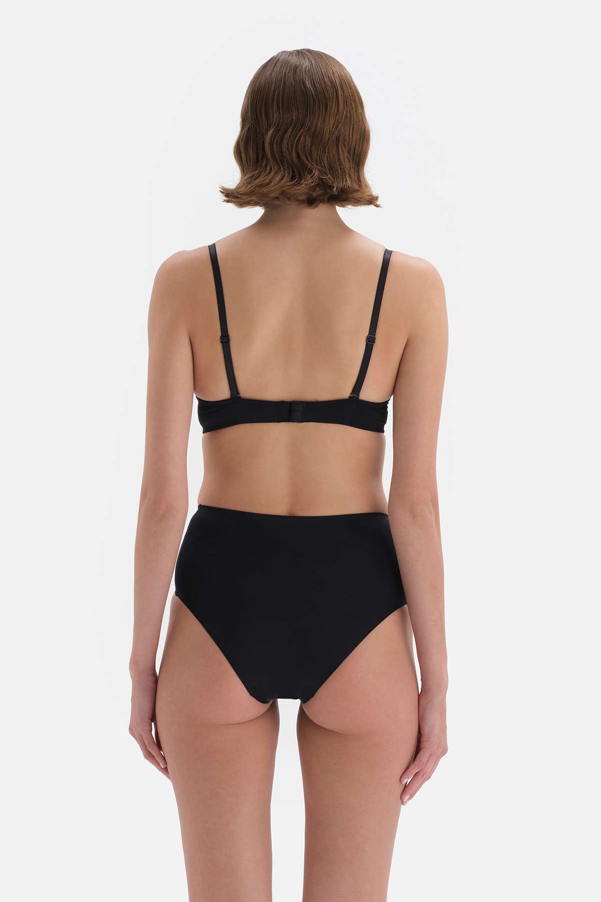 Siyah Angelica Kulaklı Double Push Up Dolgulu Sütyen