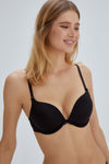 Siyah Angelica Kulaklı Double Push Up Dolgulu Sütyen