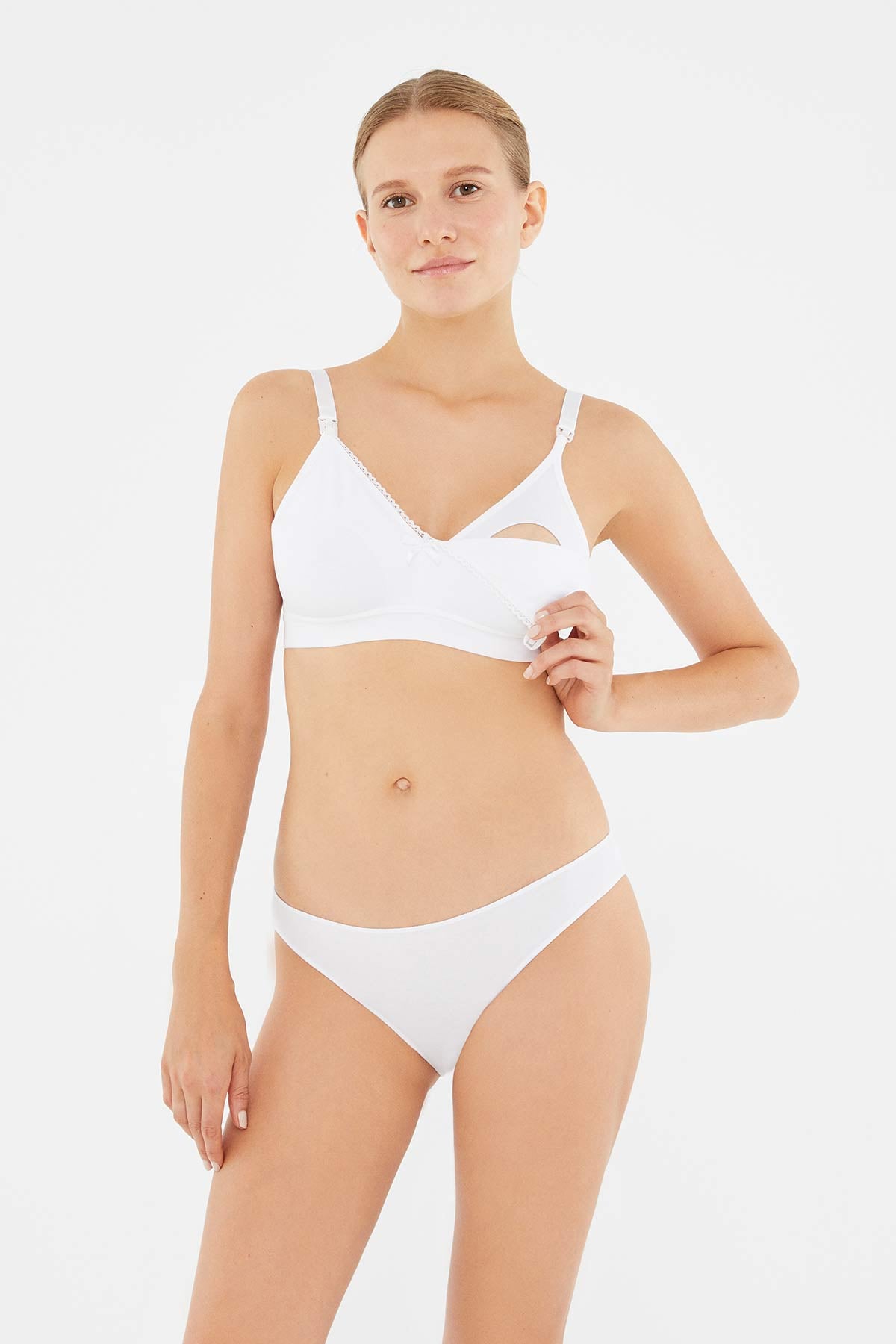 WHITE BRA