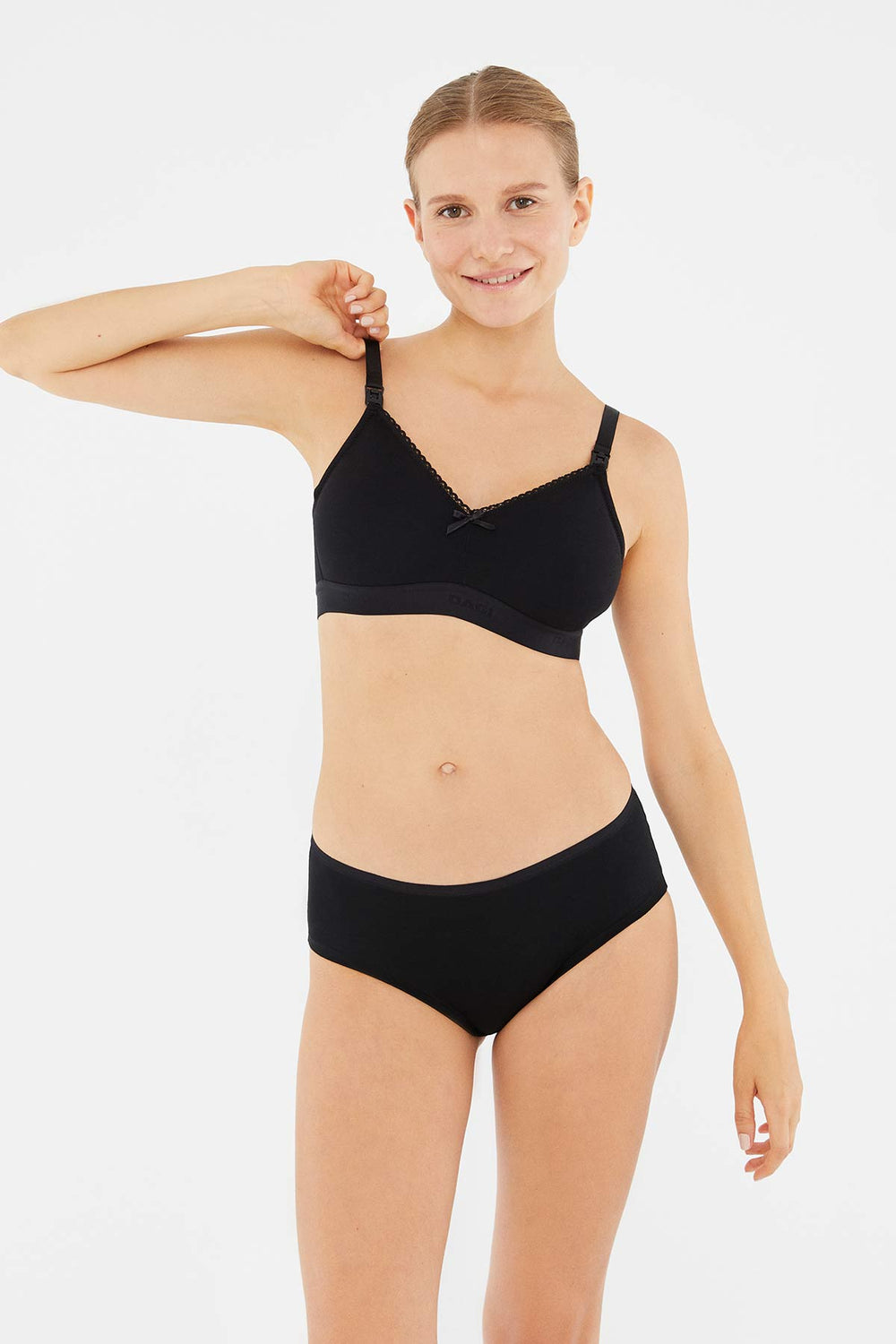 Siyah Penye Balensiz Emzirme Sütyeni