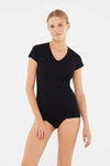 BLACK BASIC UNDERWEAR TOP