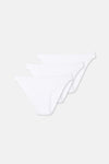Beyaz 3'Lü Düşük Bel Izsiz Kadın Slip Külot