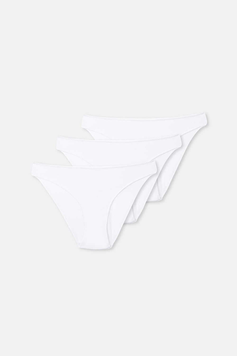 Beyaz 3'Lü Düşük Bel Izsiz Kadın Slip Külot