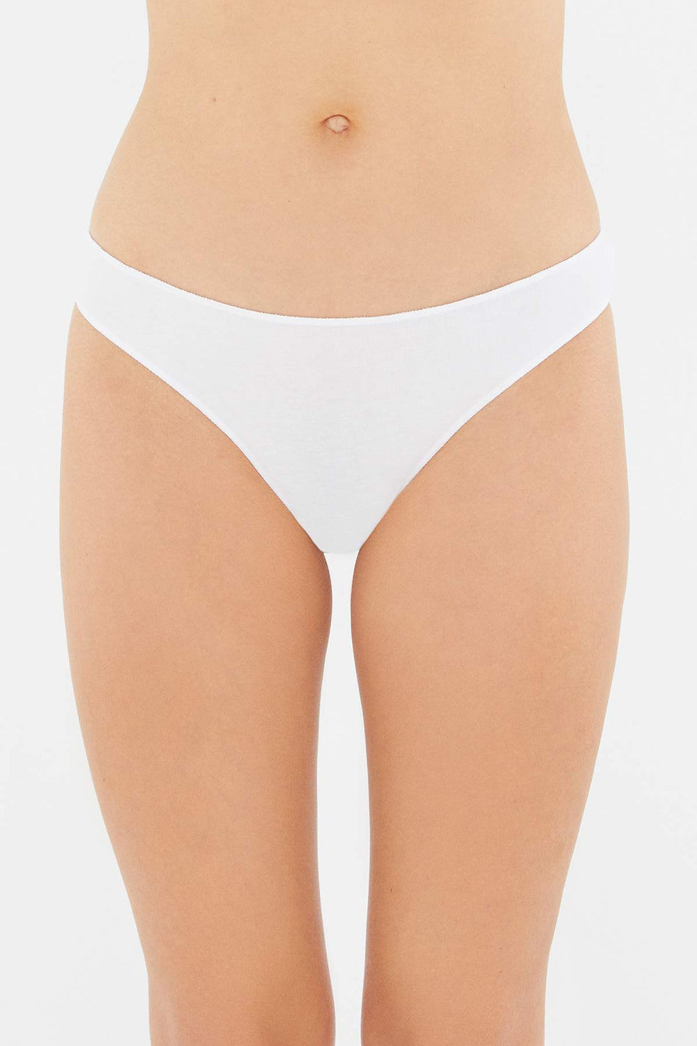 Beyaz 3'Lü Düşük Bel Izsiz Kadın Slip Külot