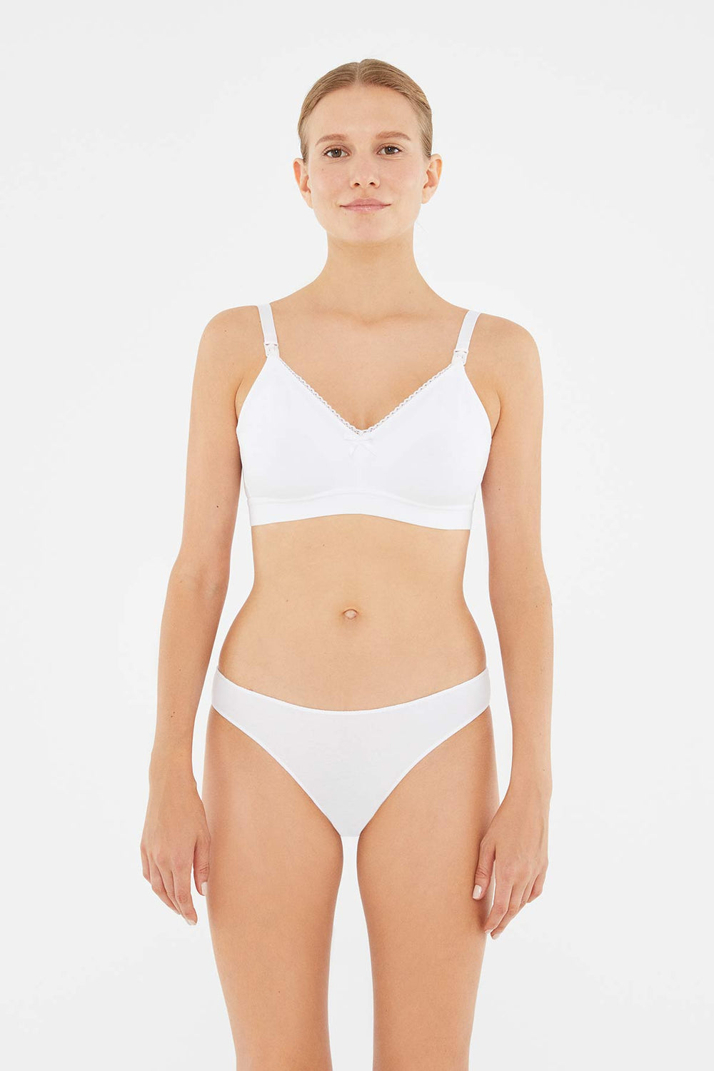 Beyaz 3'Lü Düşük Bel Izsiz Kadın Slip Külot