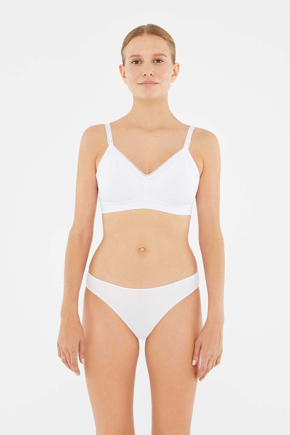 Beyaz 3'Lü Düşük Bel Izsiz Kadın Slip Külot