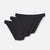 Siyah 3'Lü Düşük Bel Izsiz Kadın Slip Külot