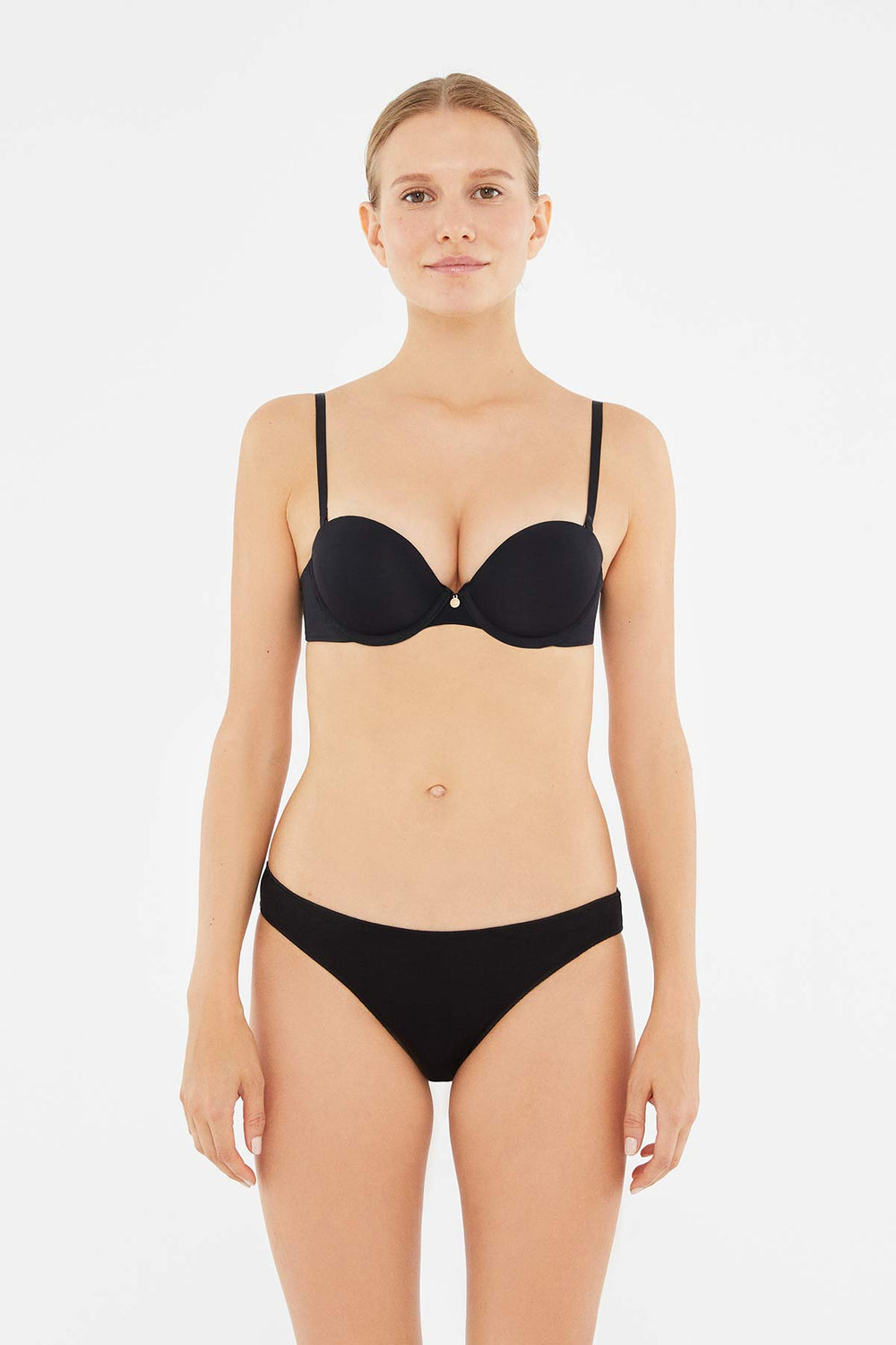 Siyah 3'Lü Düşük Bel Izsiz Kadın Slip Külot