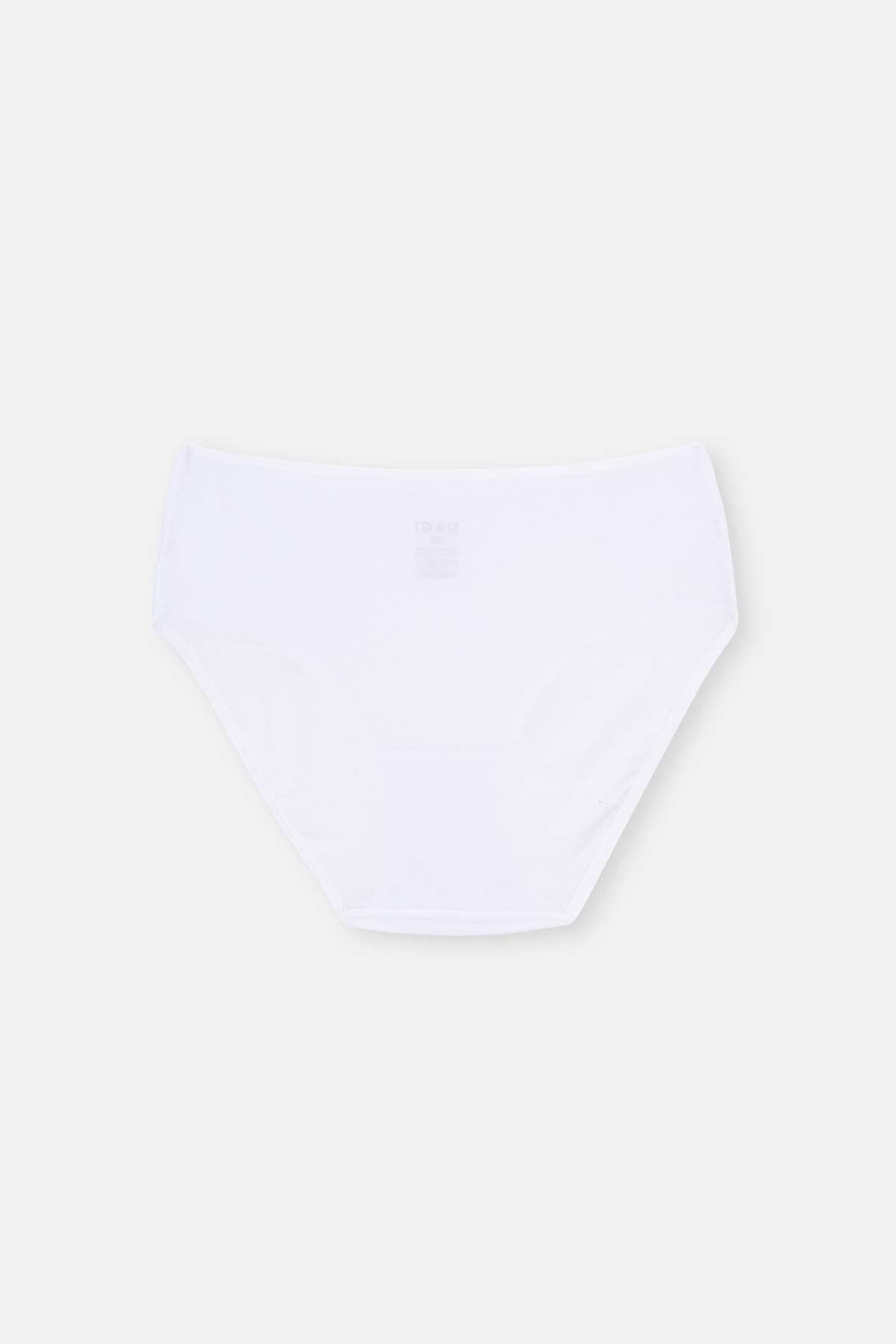 Beyaz Yüksek Bel 3'lü Slip Külot
