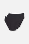 Siyah Yüksek Bel Slip 3'lü