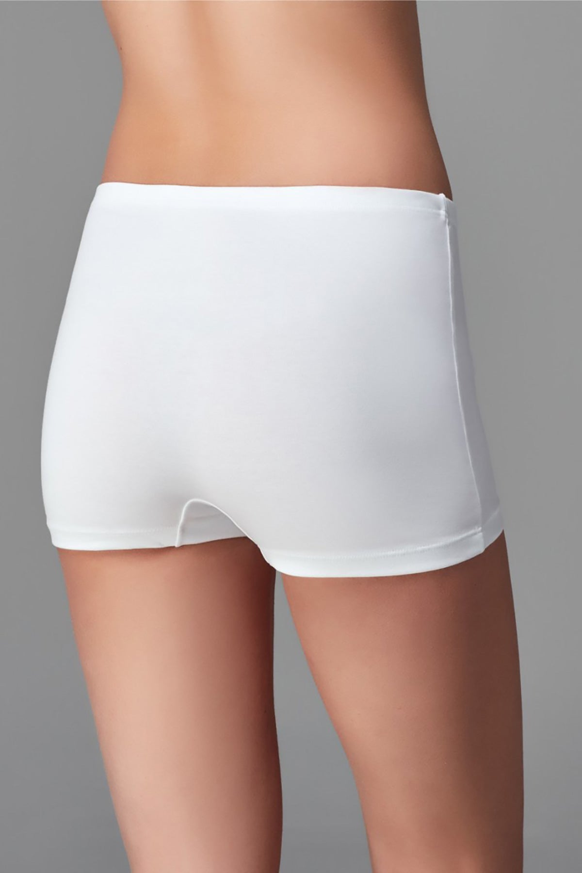 Beyaz Penye Kadın Boxer