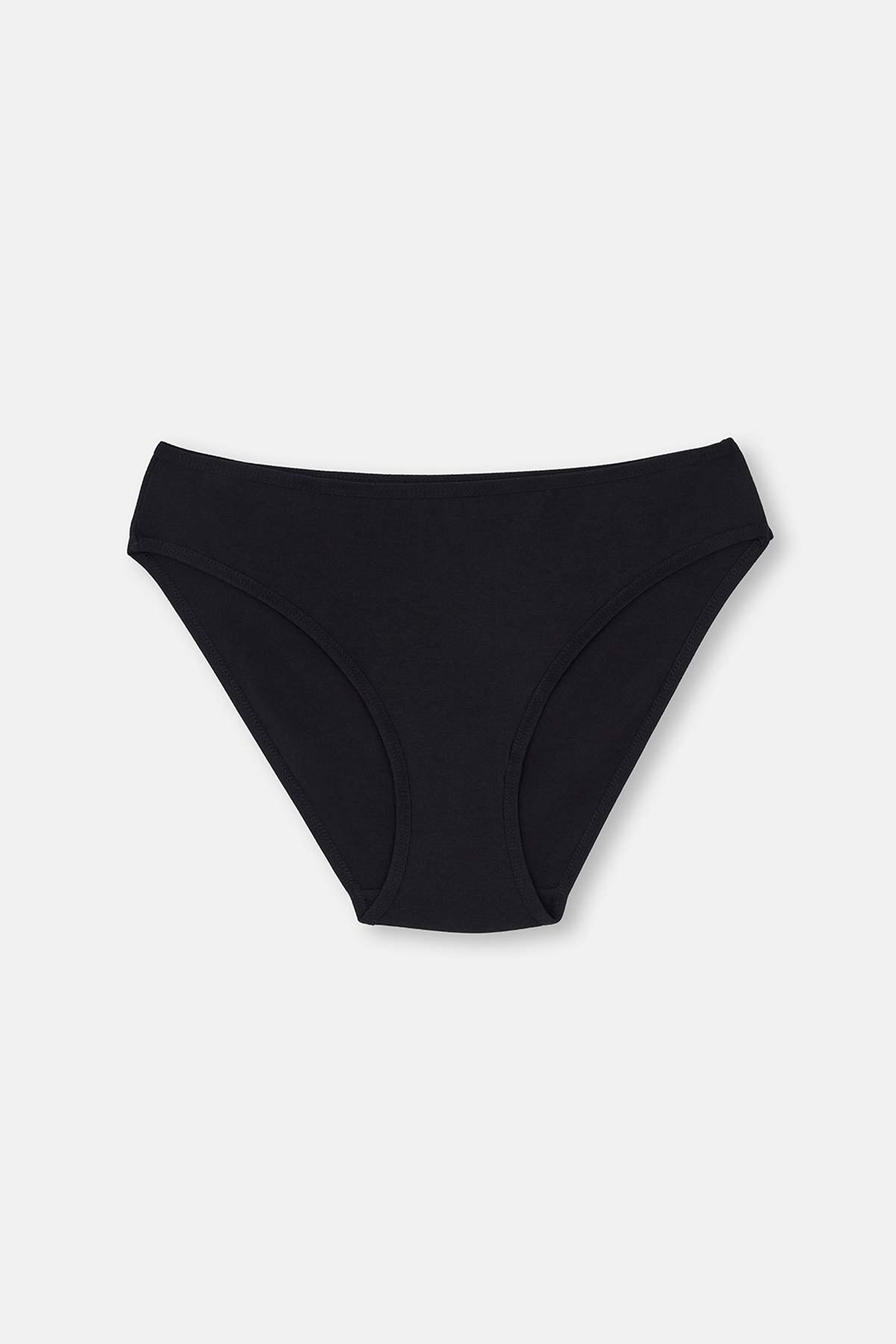 Siyah-Beyaz-Ten 3'lü Klasik Kadın Slip Külot