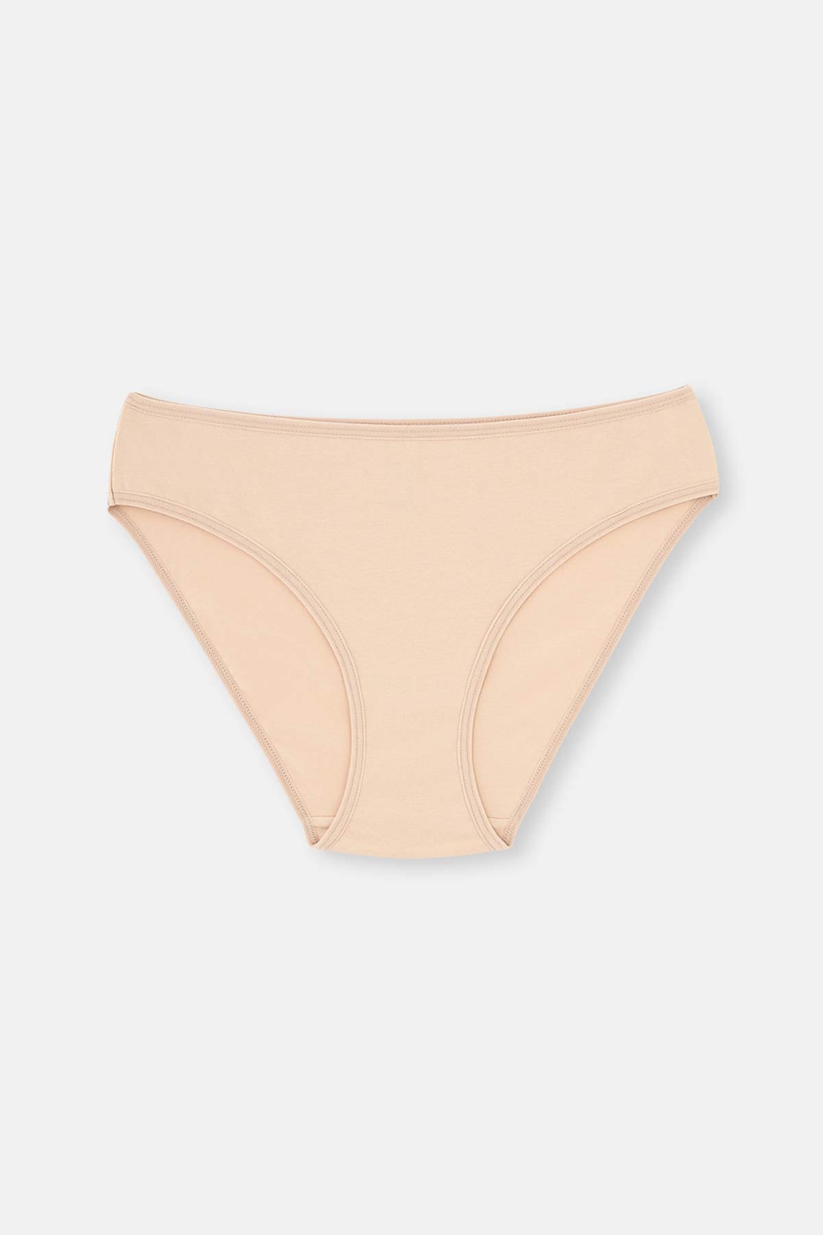 Siyah-Beyaz-Ten 3'lü Klasik Kadın Slip Külot