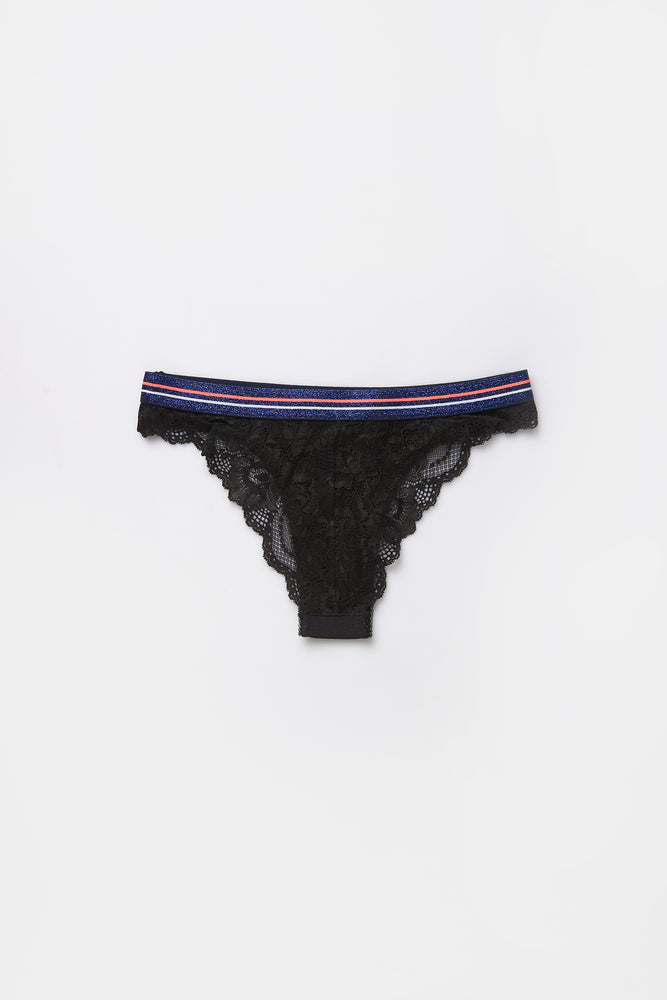 BLACK - FUCHSIA BASIC UNDERWEAR BOTTOM