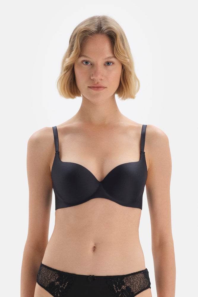 Siyah Lazer Kesim Sütyen