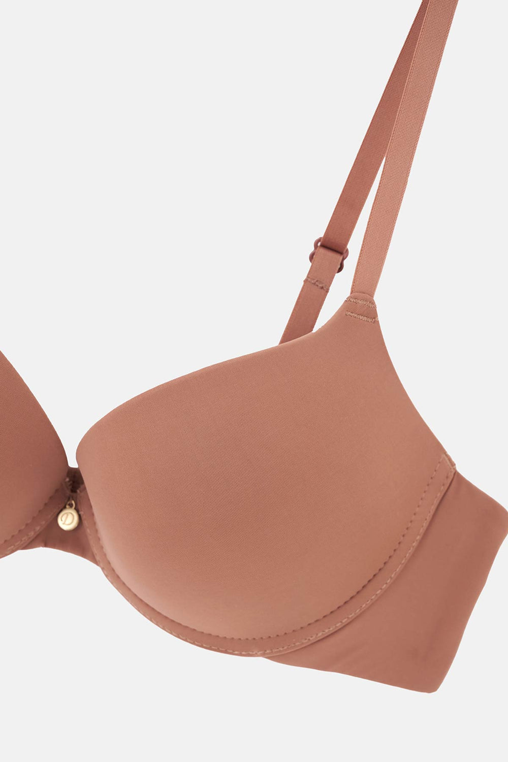 Kahverengi Blossom Balenli Push-Up Sütyen