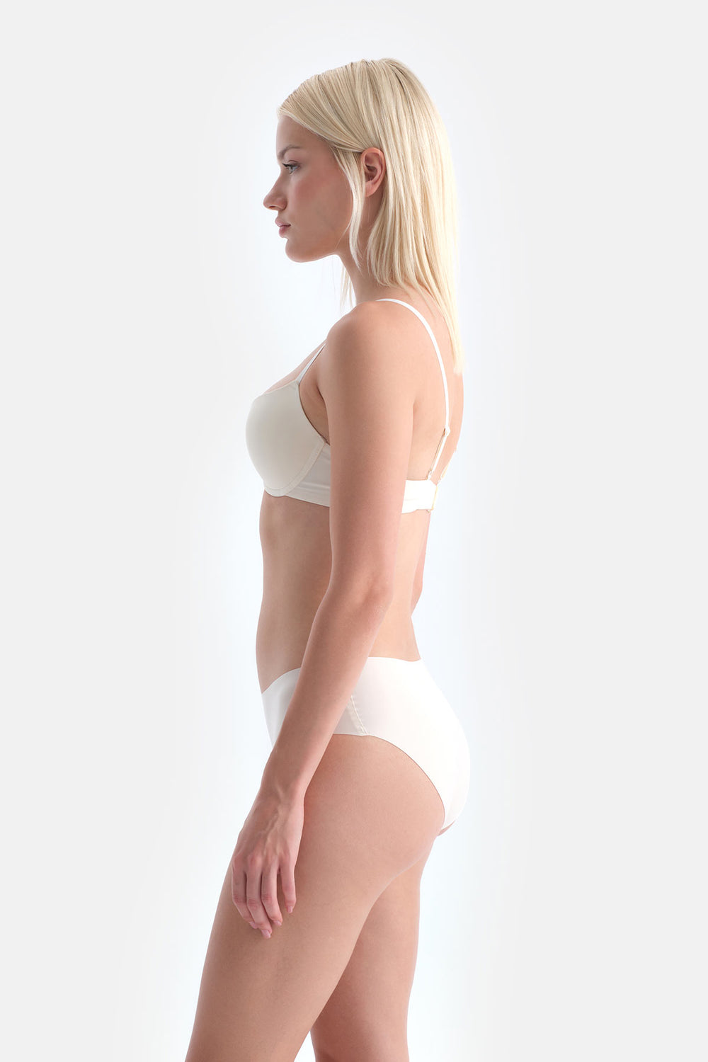 Ekru Blossom Balenli Push-Up Sütyen