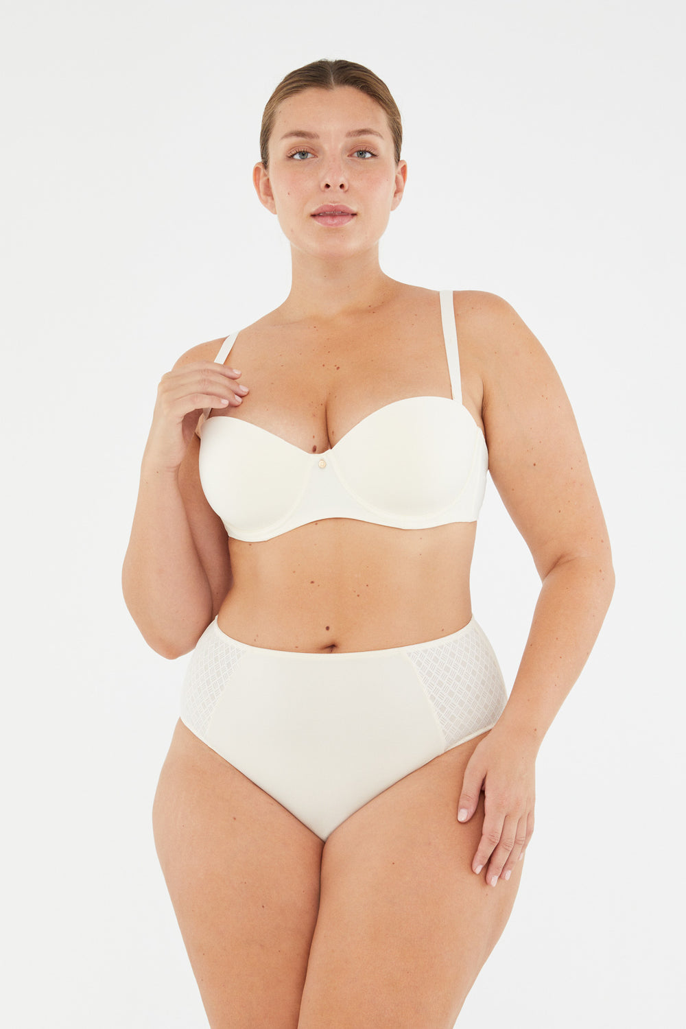 Ekru Calla Straplez Desteksiz Sütyen