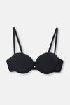 Siyah Julia Straplez Push-Up Destekli Sütyen
