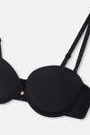 Siyah Julia Straplez Push-Up Destekli Sütyen