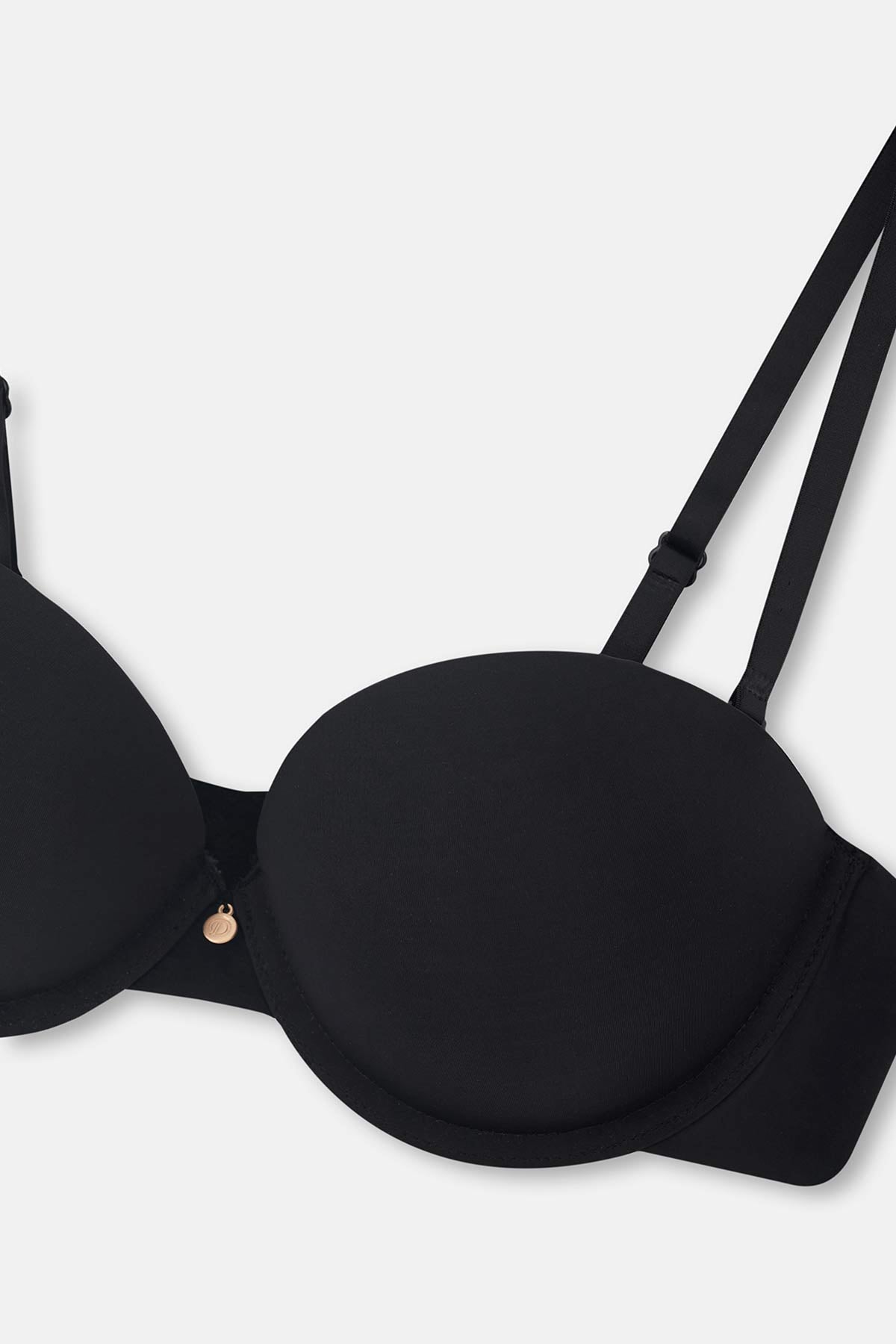 Siyah Julia Straplez Push-Up Destekli Sütyen