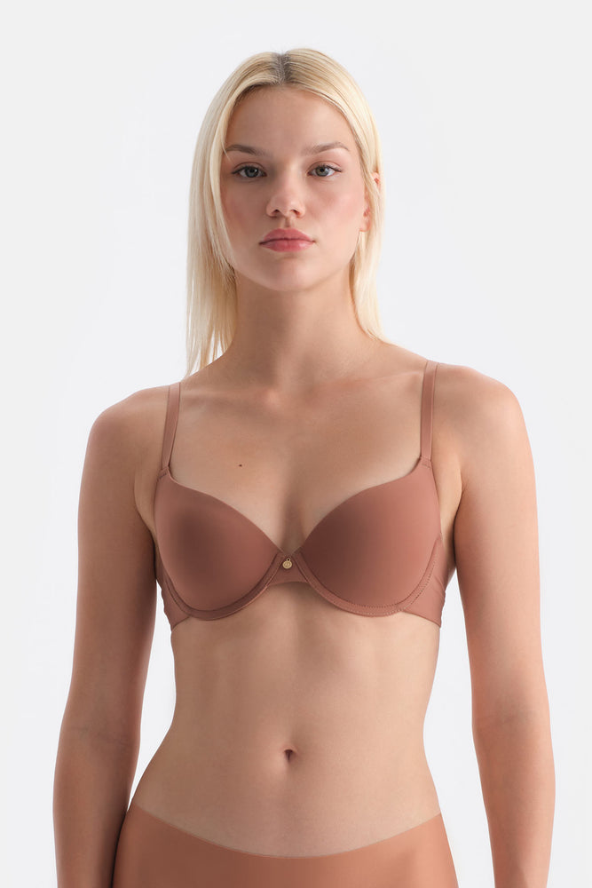 Kahverengi Ione Bra Desteksiz Sütyen