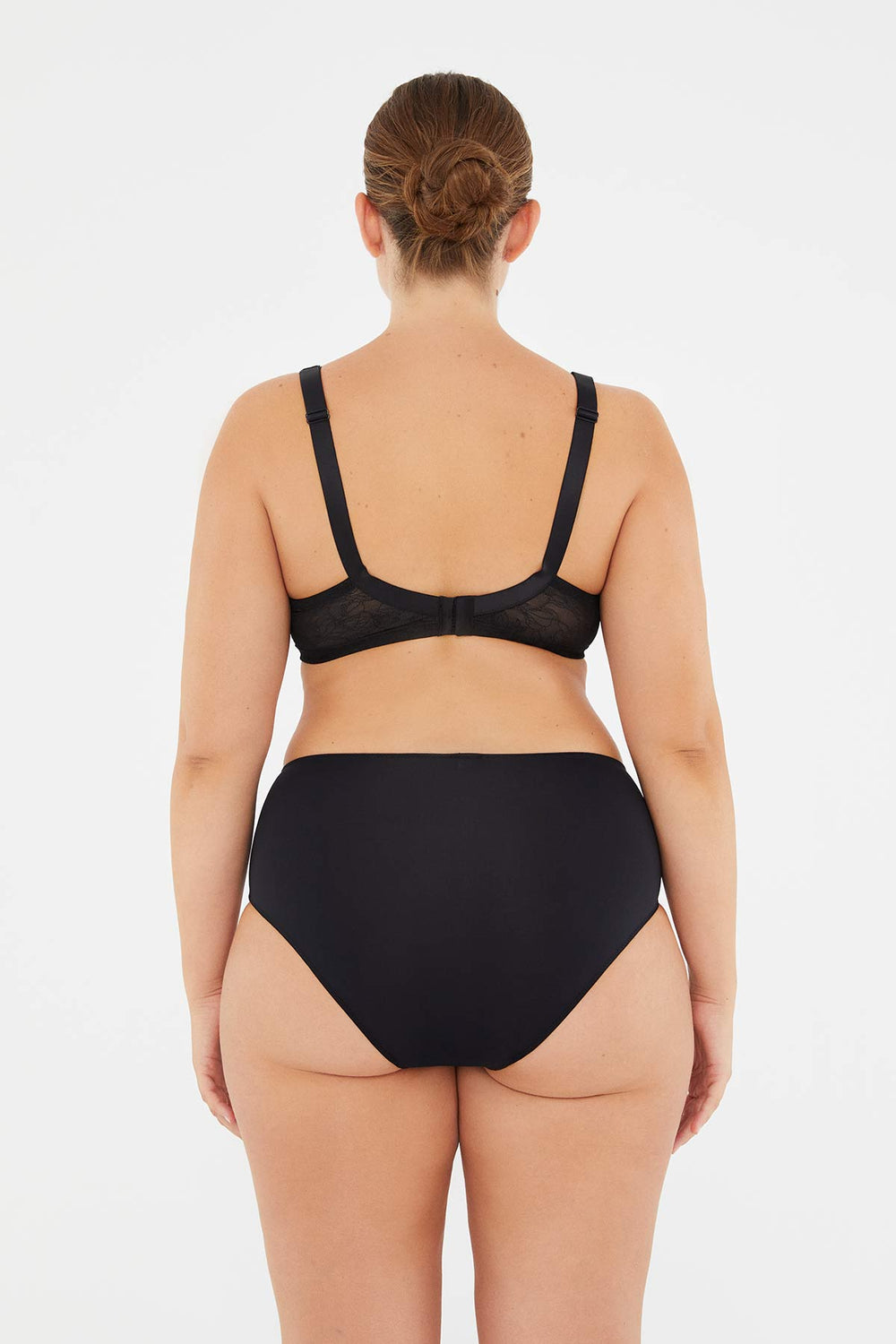 Siyah Olearıa Tül Detaylı Toparlayıcı Sütyen