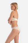 Ekru Clarıce Yarı Dolgulu Straplez Yandan Destekli Sütyen