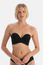 Siyah Clarıce Yarı Dolgulu Straplez Yandan Destekli Sütyen