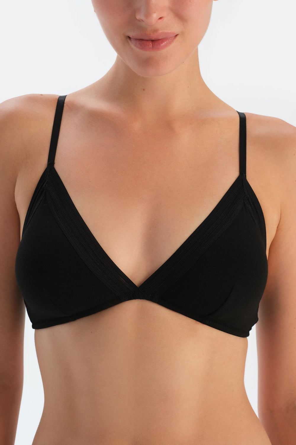 Siyah Basic Üçgen Formlu Soft Sütyen