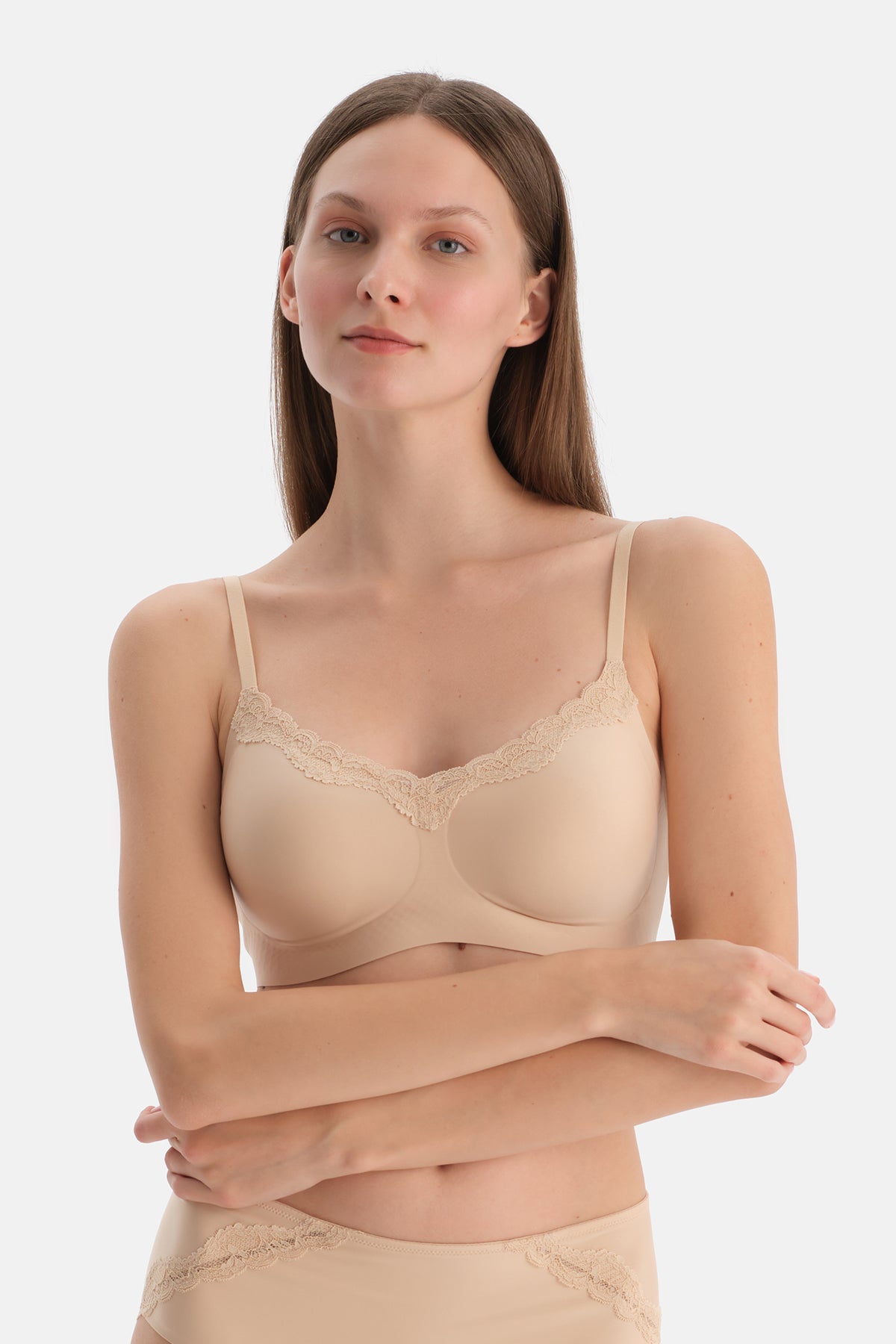 Ten Joyce Dantel Detaylı Balensiz Dikişsiz Sütyen