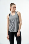 LIGHT GREY ONE PIECE TOP- ONE PIECE BOTTOM