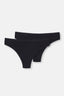 Siyah 2'li Modal Thong Külot