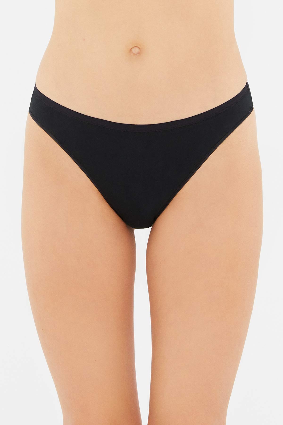 Siyah 2'li Modal Thong Külot