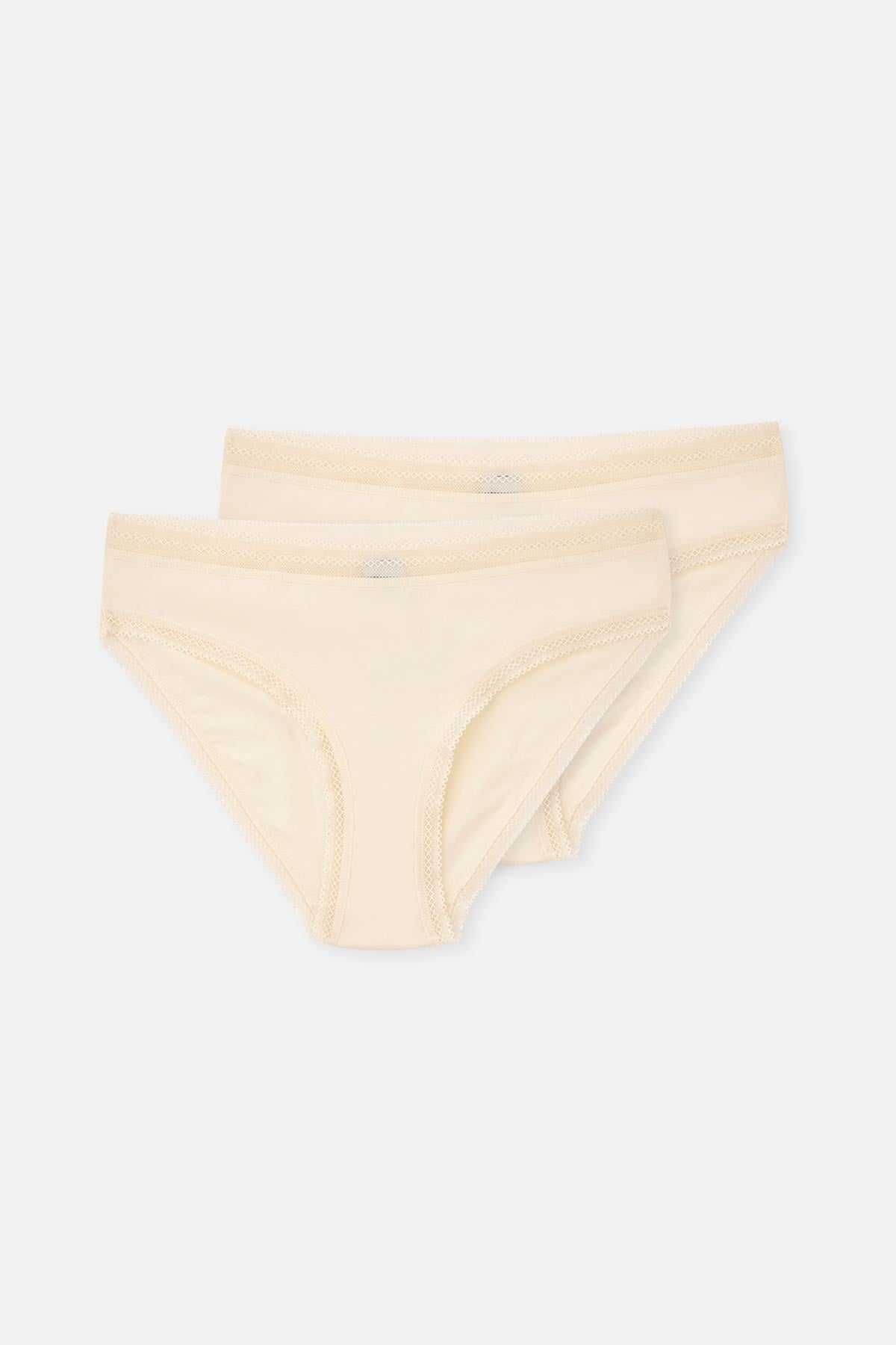 Ekru 2'li Süprem Klasik Külot