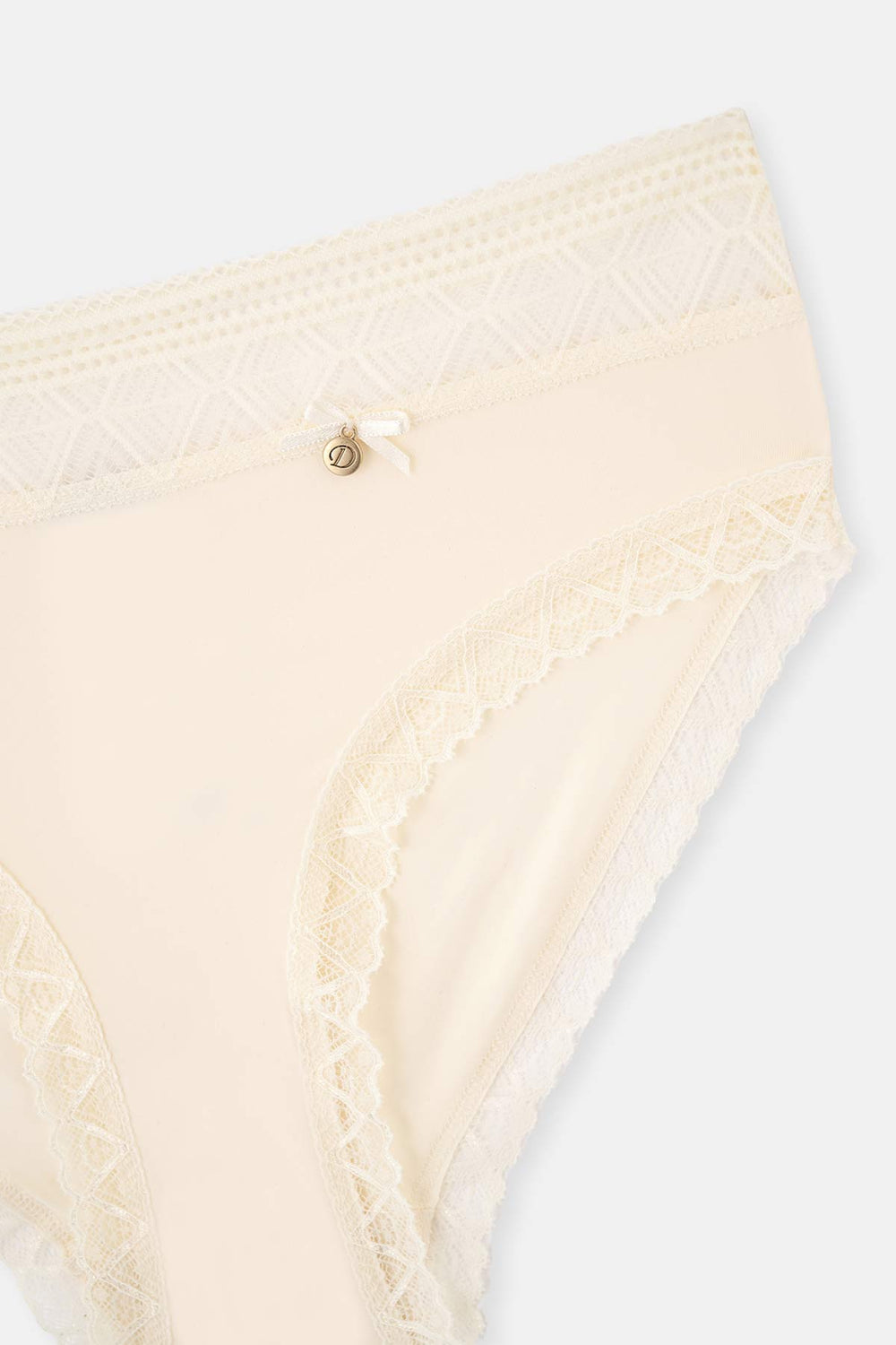 Ekru Micro Polyamıde 2'li Brıef