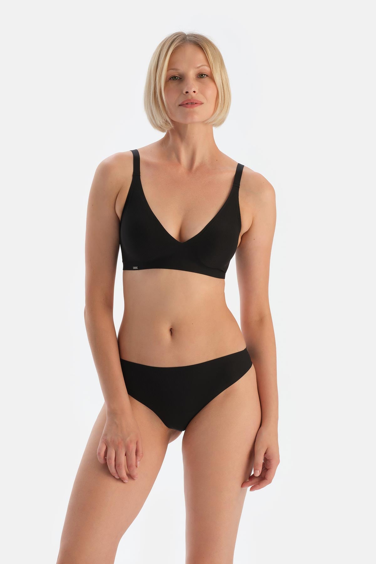 Siyah 2'li Kaşkorse Thong Külot