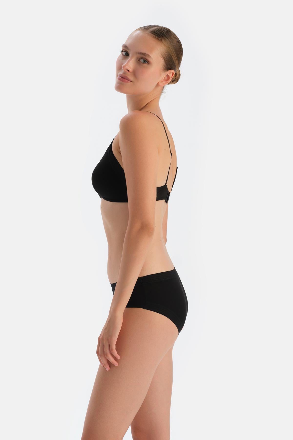 Black TULLE DETAILED BODYSUIT