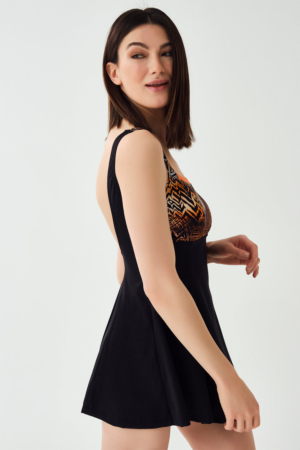 ORANGE DRESS SWIMSUIT