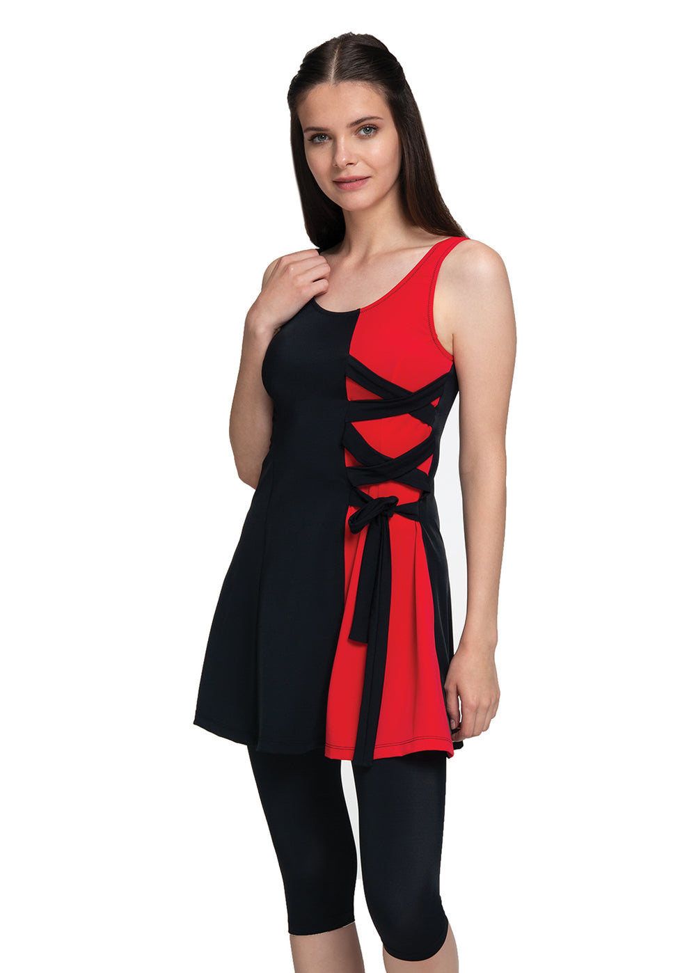 BLACK DRESS SWIMSUIT