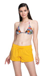 Sarı Bağlı Kadın Deniz Şortu